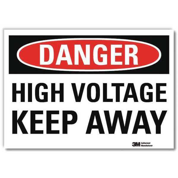 Danger Sign, Self-Adhesv Mount, 10inWx7inH, U3-1622-RD_10X7