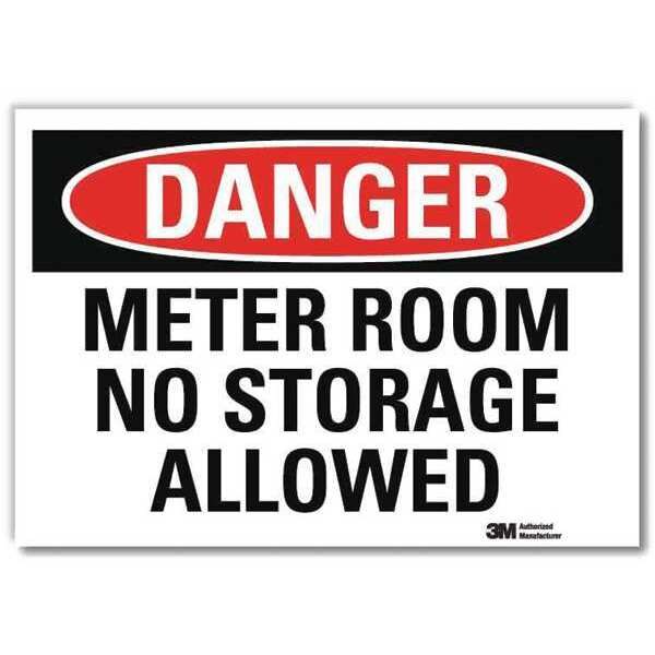 Danger Sign, 5 in H, 7 in W, Reflective Sheeting, Horizontal Rectangle, English, U3-1796-RD_7X5