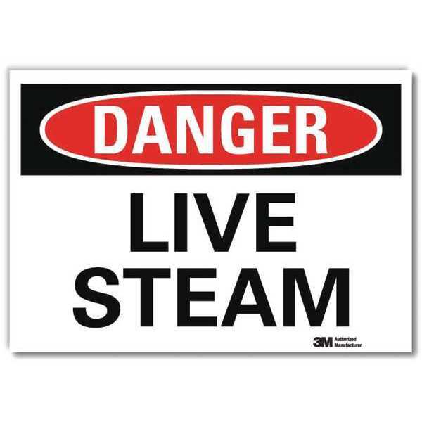 Danger Sign, 5 in H, 7 in W, Reflective Sheeting, Horizontal Rectangle, English, U3-1756-RD_7X5