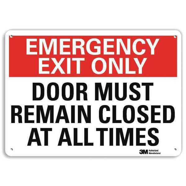 Emergency Sign, 7 in x 10 in, Aluminum