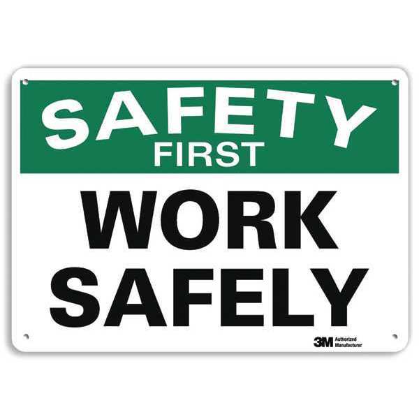Safety Sign, 7 in Height, 10 in Width, Aluminum, Vertical Rectangle, English, U7-1276-RA_10X7