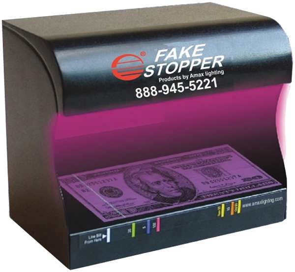 UV Counterfeit Detector Scanner 2 Bulbs