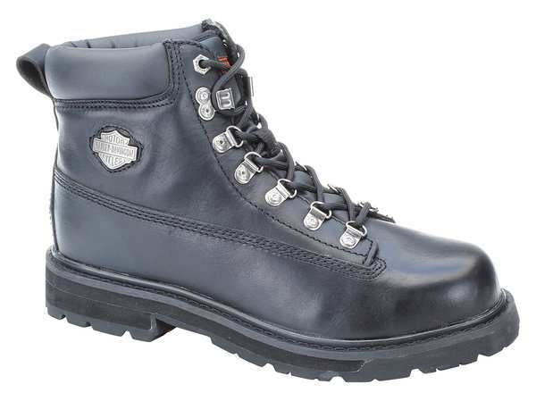 Size 11-1/2 Men's 6 in Work Boot Steel Work Boot, Black