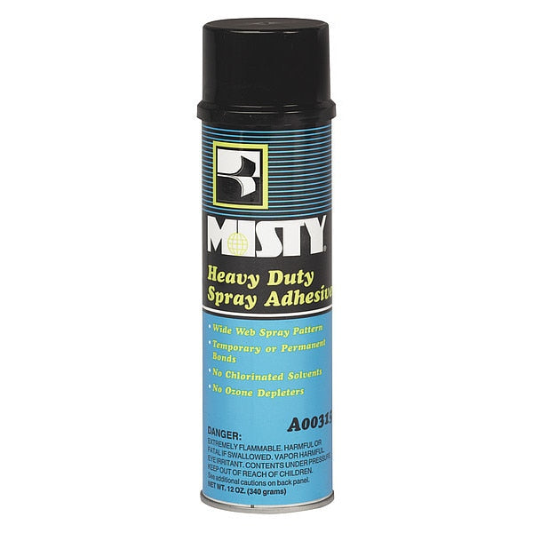 Spray Adhesive, Misty Series, Light Yellow, Aerosol Can, 12 PK