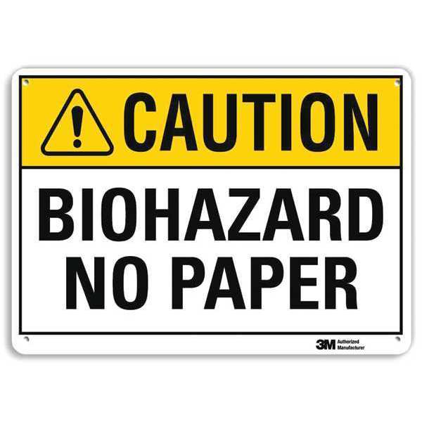 Caution Sign, 7 in H, 10 in W, Vertical Rectangle, English, U4-1088-RA_10X7
