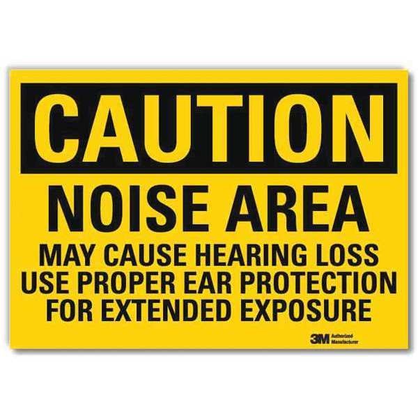 Safety Sign, Use Ear Protection, 5 in. H
