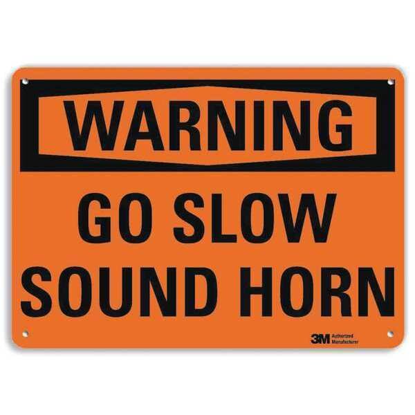 Warning Sign, 7 in H, 10 in W, Aluminum, Vertical Rectangle, English, U6-1099-RA_10X7