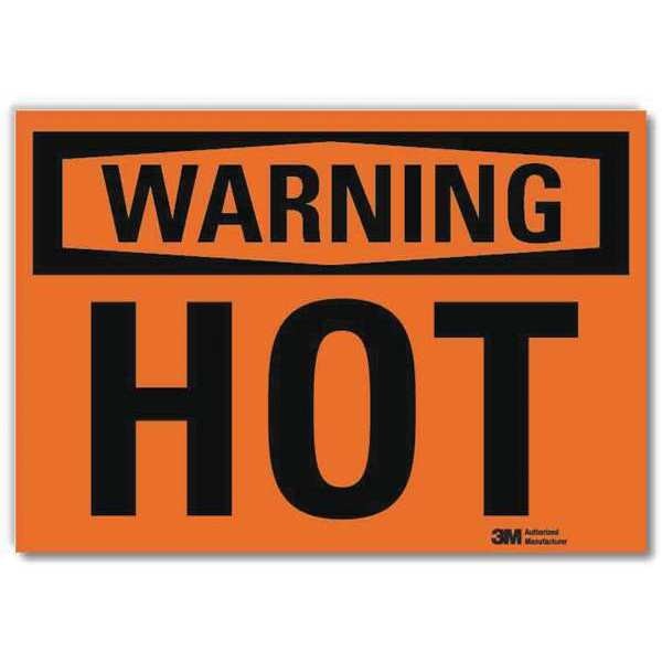 Warning Sign, 5 in H, 7 in W, Reflective Sheeting, Horizontal Rectangle, English, U6-1122-RD_7X5