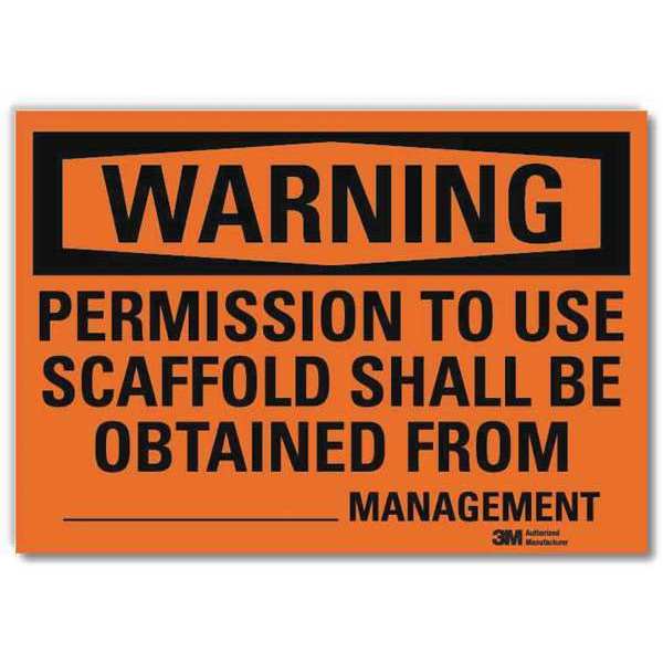 Warning Sign, Personal Protection, 5 in. H