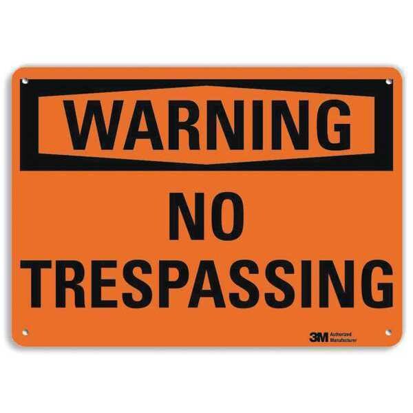 Admittance Sign, No Trespassing, 7 in. H