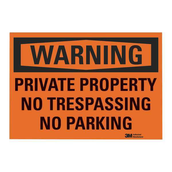 Security Sign, 10 in Height, 14 in Width, Reflective Sheeting, Horizontal Rectangle, English