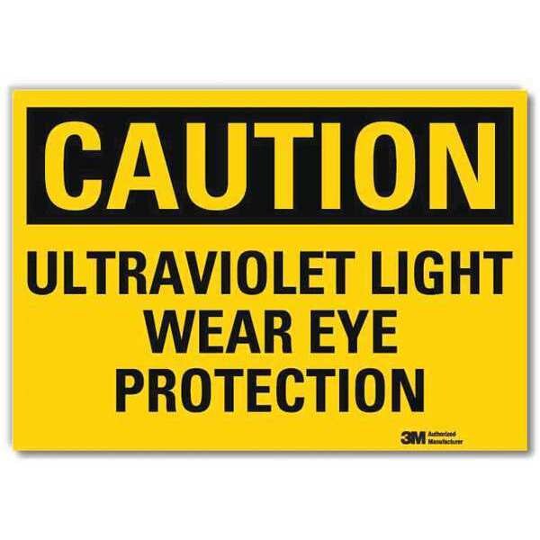 Safety Sign, Wear Eye Protection, 5 in. H