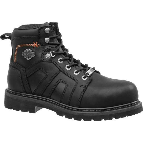Size 8-1/2 Men's 6 in Work Boot Steel Work Boot, Black