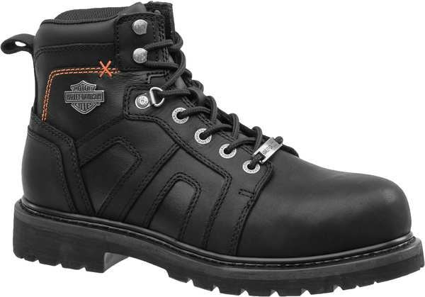 Size 7-1/2 Men's 6 in Work Boot Steel Work Boot, Black