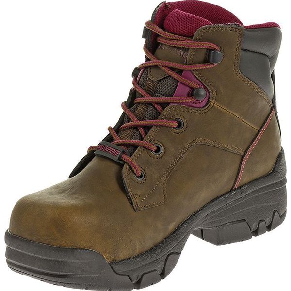 Size 10 Women's 6 in Work Boot Composite Work Boot, Brown