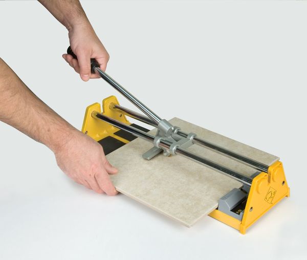 Tile Cutter, 1/2 In Cap, 14 In, Yellow