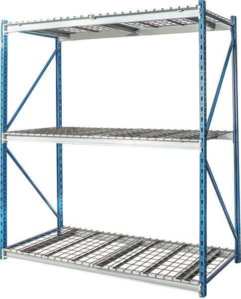 Starter Bulk Storage Rack, 48 in D, 96 in W, 3 Shelves