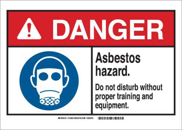 Danger Sign, 7 in H, 10 in W, Rectangle, English, 144842
