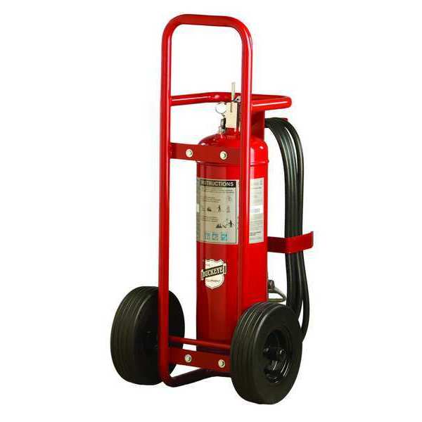 Wheeled Fire Extinguisher, 10A:160B:C, Dry Chemical, 50 lb