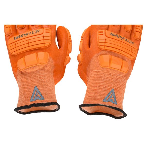 Cut Resist Gloves, Hi-Vis Orange, PR