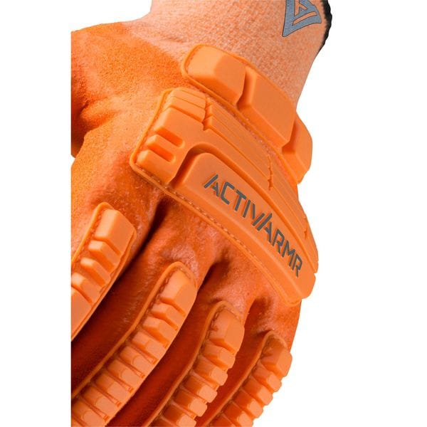 ActivArmrÂ® Cut Resist Gloves, Hi-Vis Orange, 1PR