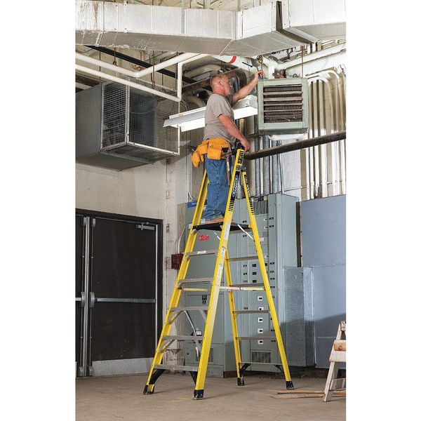 9 ft Fiberglass Podium Stepladder