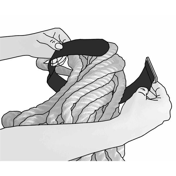 Cinch Strap, No Adhesive, 3 ft, 2 in Wd, Black, 10 PK