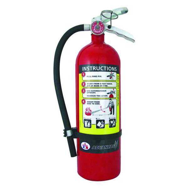 Fire Extinguisher, 3A:40B:C, Dry Chemical, 5.5 lb