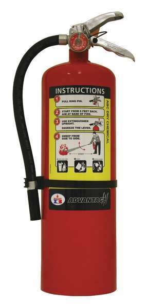 Fire Extinguisher, 4A:60B:C, Dry Chemical, 10 lb