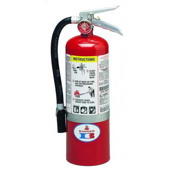 Fire Extinguisher, 3A:40B:C, Dry Chemical, 5 lb