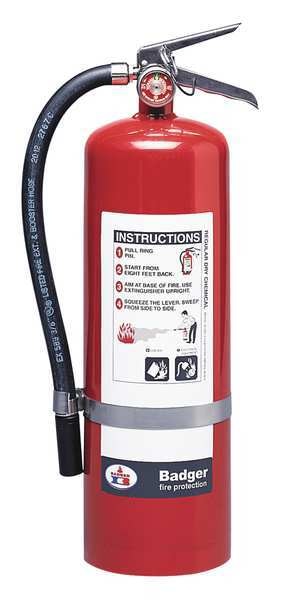 Fire Extinguisher, 60B:C, Dry Chemical, 10 lb