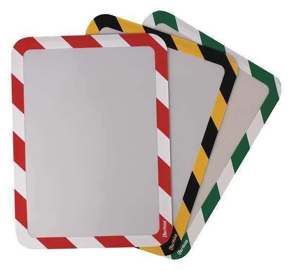 Sign Holder, Green/White, 1/8 in. H, PK2