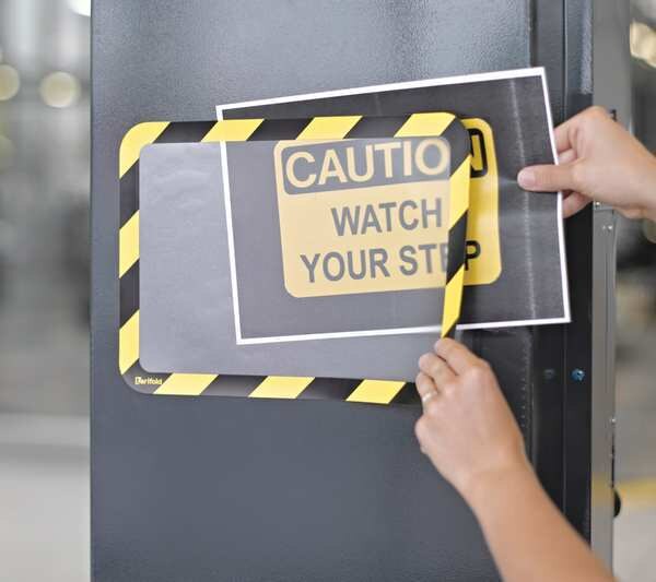 Sign Holder, Yellow/Black, Magnetic, PK2