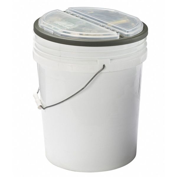 Bucket Top Compartment Box with 18 compartments, Plastic, 3 3/4 in H x 12 in W