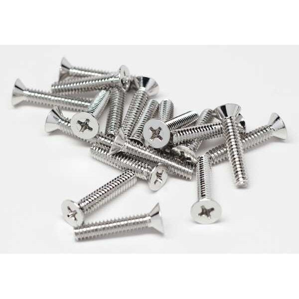 #10-32 x 1/2 in Phillips Flat Machine Screw, NL-19 18-8 Stainless Steel, 100 PK
