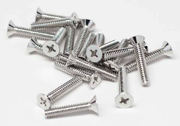 #8-32 x 5/8 in Phillips Flat Machine Screw, NL-19 18-8 Stainless Steel, 100 PK