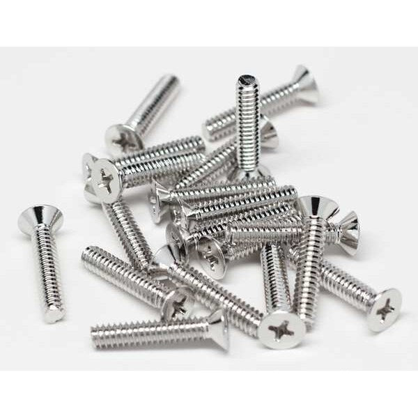 #10-32 x 1/2 in Phillips Flat Machine Screw, NL-19 18-8 Stainless Steel, 100 PK