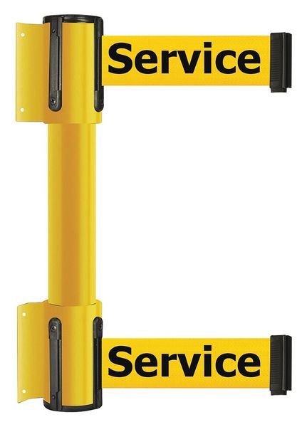Belt Barrier, 7-1/2ft, Out Of Service, Yllw