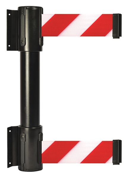 Belt Barrier, 7-1/2 ft, Red w/White Stripe