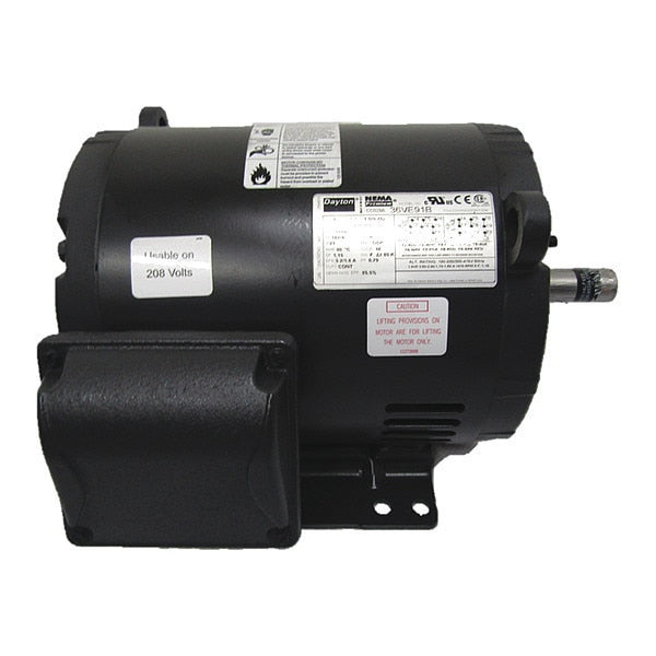 3-Phase General Purpose Motor, 1 HP, 182/4 Frame, 230/460V AC Voltage, 1,770 Nameplate RPM