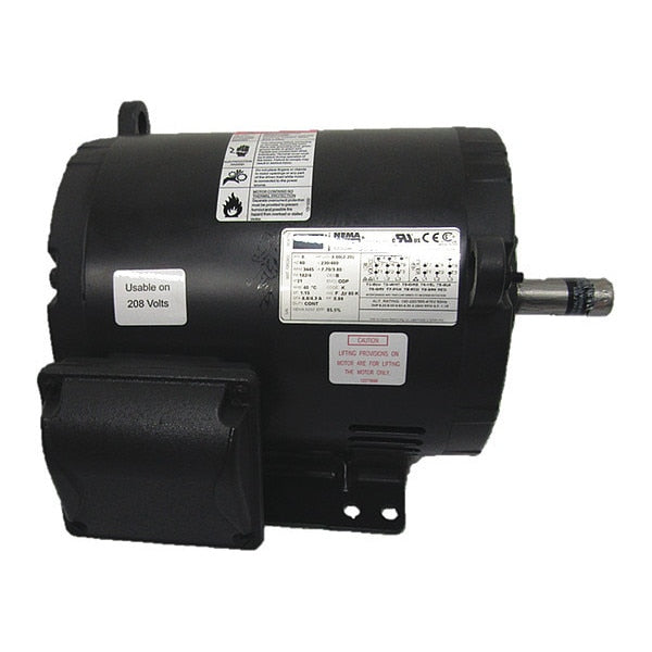 3-Phase General Purpose Motor, 3 HP, 182/4 Frame, 230/460V AC Voltage, 3,445 Nameplate RPM