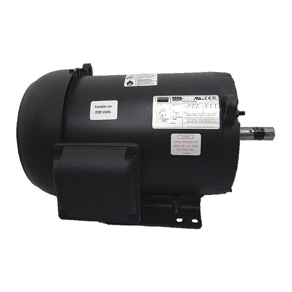3-Phase General Purpose Motor, 5 HP, 182/4T Frame, 208-230/460V AC Voltage, 3,500 Nameplate RPM