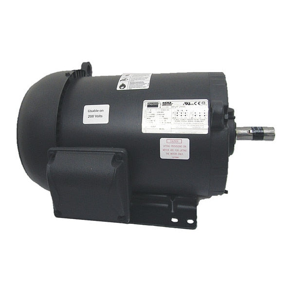 3-Phase General Purpose Motor, 3 HP, 182/4T Frame, 208-230/460V AC Voltage, 1,765 Nameplate RPM