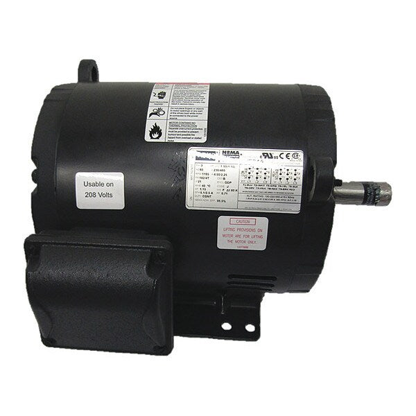 3-Phase General Purpose Motor, 1 1/2 HP, 182/4T Frame, 230/460V AC Voltage, 1,165 Nameplate RPM