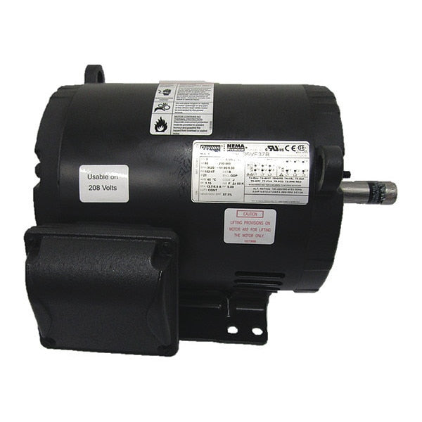 3-Phase General Purpose Motor, 5 HP, 182/4T Frame, 208-230/460V AC Voltage, 3,520 Nameplate RPM