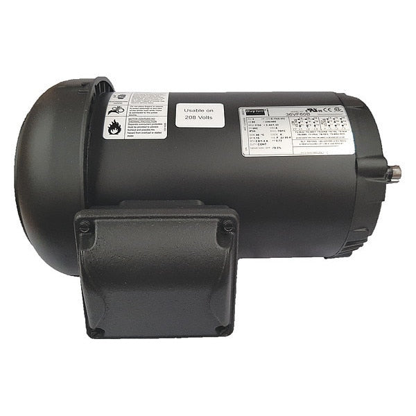 3-Phase General Purpose Motor, 3/4 HP, 56C Frame, 230/460V AC Voltage, 1,755 Nameplate RPM