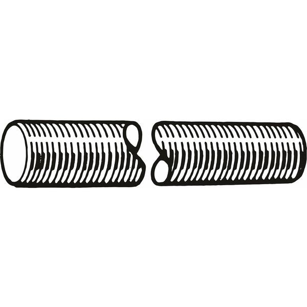 Fully Threaded Rod, M16-2mm, 1 m, Steel, Class 4.8, Zinc Plated Finish