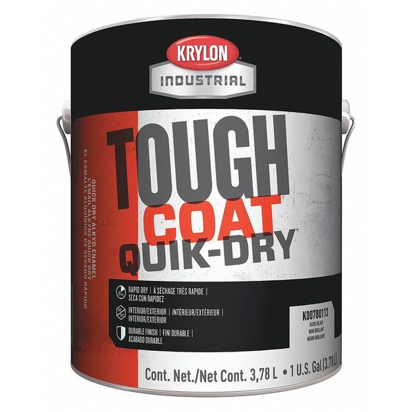 Interior/Exterior Paint, High Gloss, Alkyd Base, White Base, 1 gal
