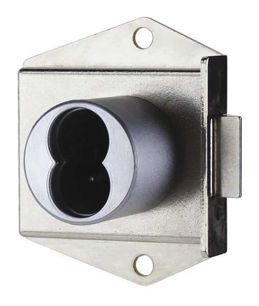 Cabinet Dead Latch with Interchangeable Core, Coreless, SFIC Key, For Material Thickness 1 1/16 in