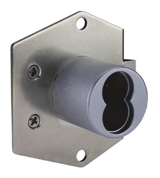 Cabinet Dead Latch with Interchangeable Core, Coreless, SFIC Key, For Material Thickness 1 1/16 in